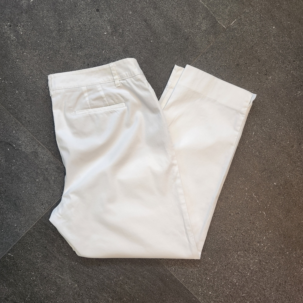 Talbots Perfect Crop Pant, White, Size 10 - Picture 2 of 7